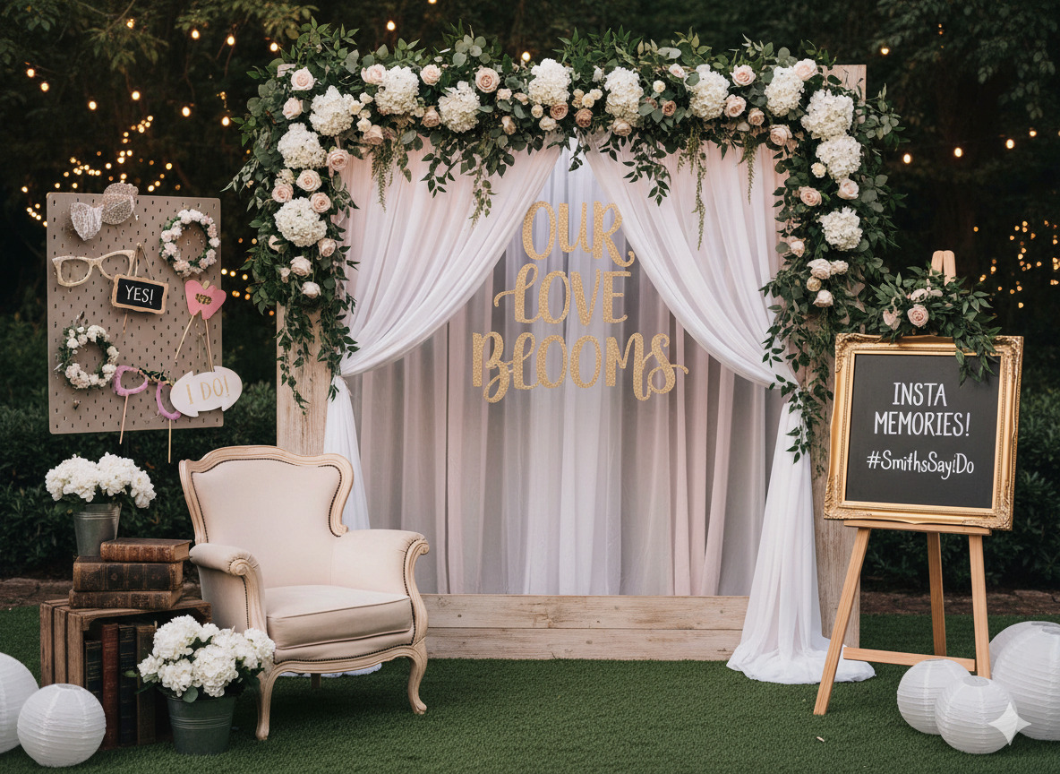 Photo wall and backdrop package